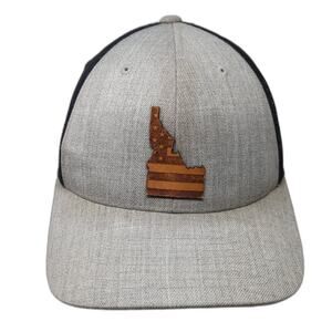 Idaho U.S. Flag Snapback Trucker Hat Gray One Size Adjustable Branded Bills